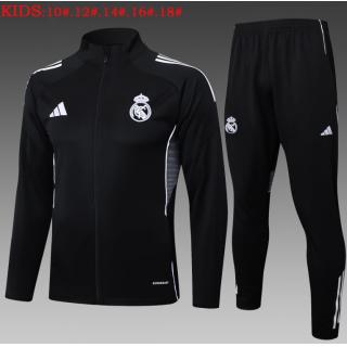 Chándal Real Madrid 2025/26 (Black Long zipper) - NIÑOS